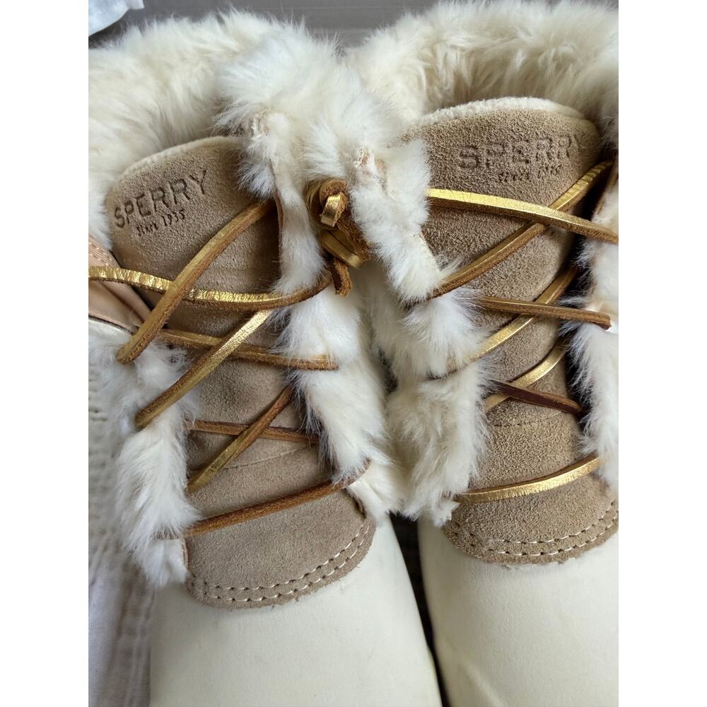 Sperry Women's Maritime Repel cream combo size 7 waterproof boots - Picture 7 of 13